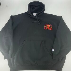 The Game Kansas City Chiefs Hoodie Black Embroidered Logo Pullover Men's X-Large